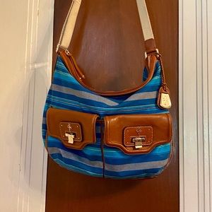 Cole Haan Striped Canvas Bag Crossbody / Shoulder